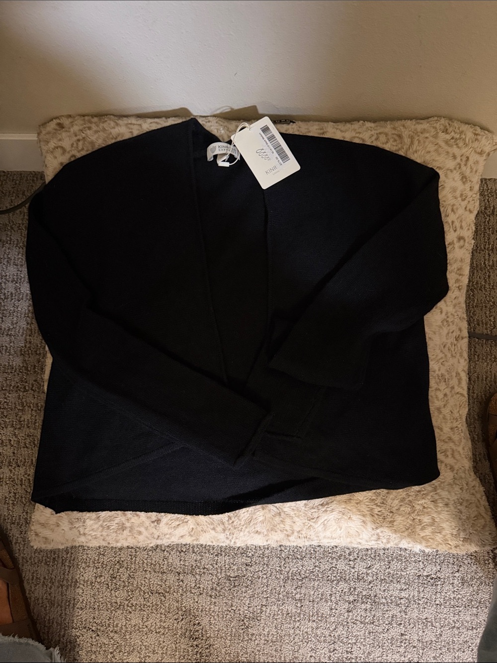 Kinross women’s cashmere open sweater